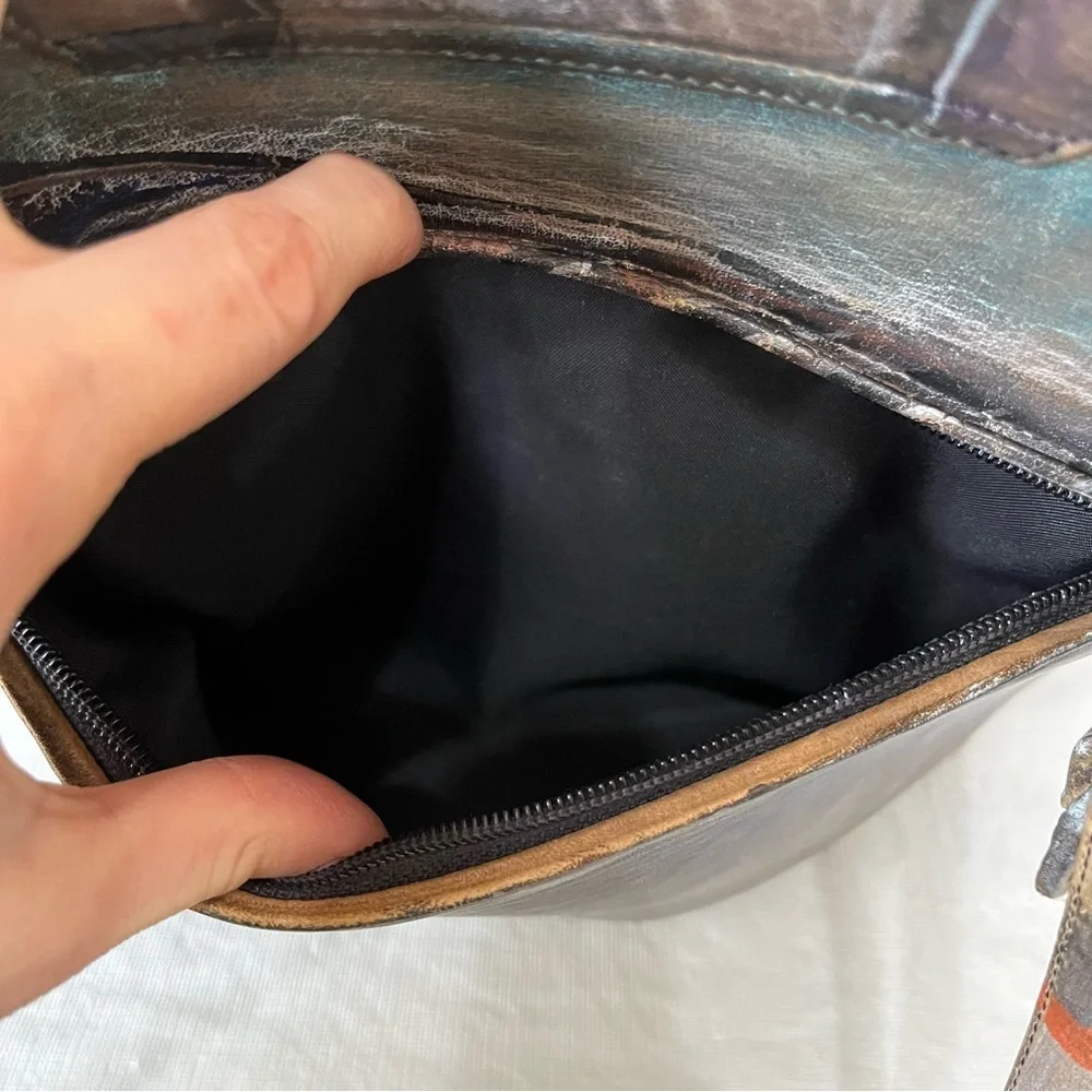 Jane Yoo Wearable Art Leather Shoulder Bag